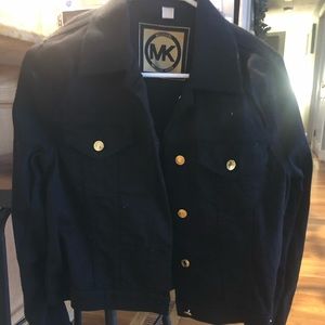 Black Michael Kors denim jacket worn once or twice still like new condition